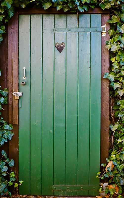 Green Wooden Door