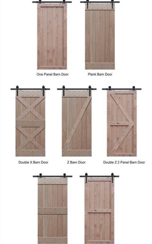 All sliding barn door type